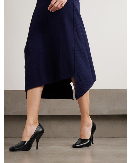 Jude Black Leather Pumps