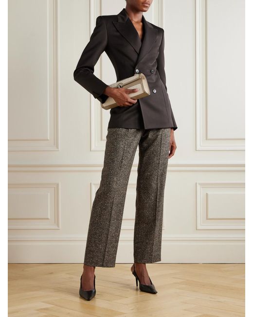 Sa Su Phi Black Wool Double-Breasted Blazer