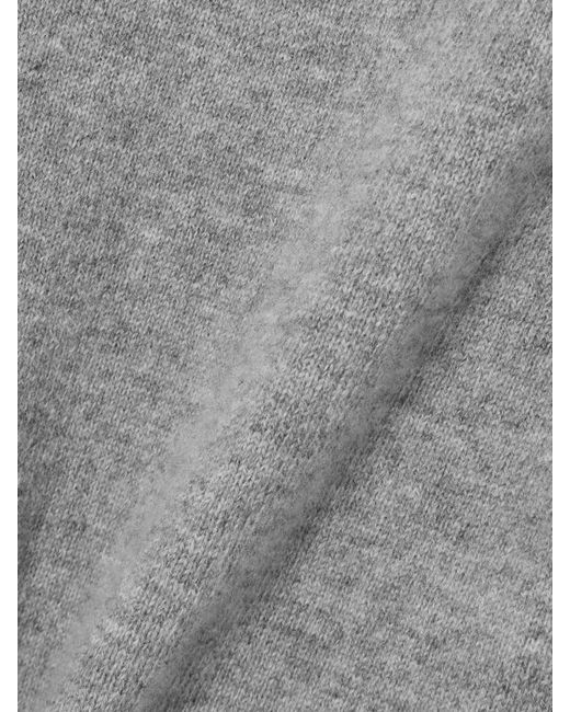 Allude Gray Cashmere Turtleneck Sweater