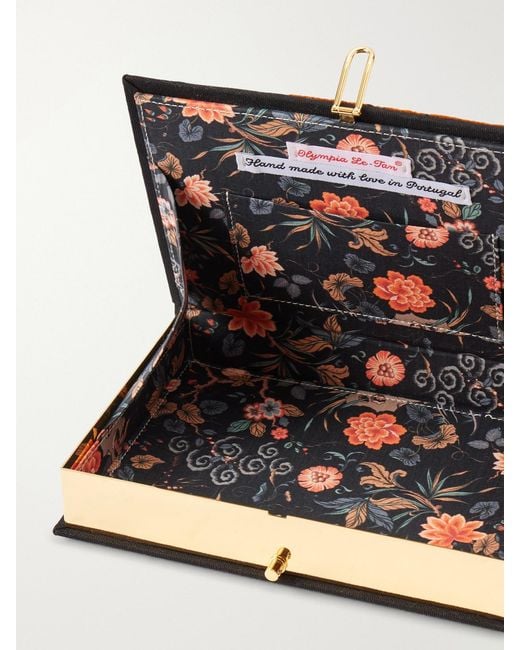 Olympia Le-Tan Multicolor The Loving Embroidered Canvas Clutch