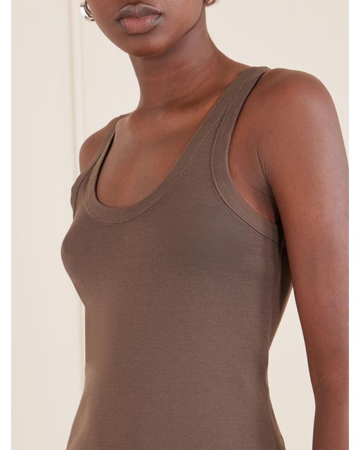 Lemaire Brown Cotton-Jersey Tank
