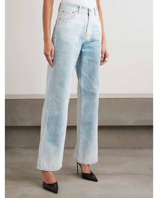 Haikure Blue Korea High-Rise Wide-Leg Jeans