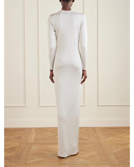Tom Ford White Liquid Knitted Gown