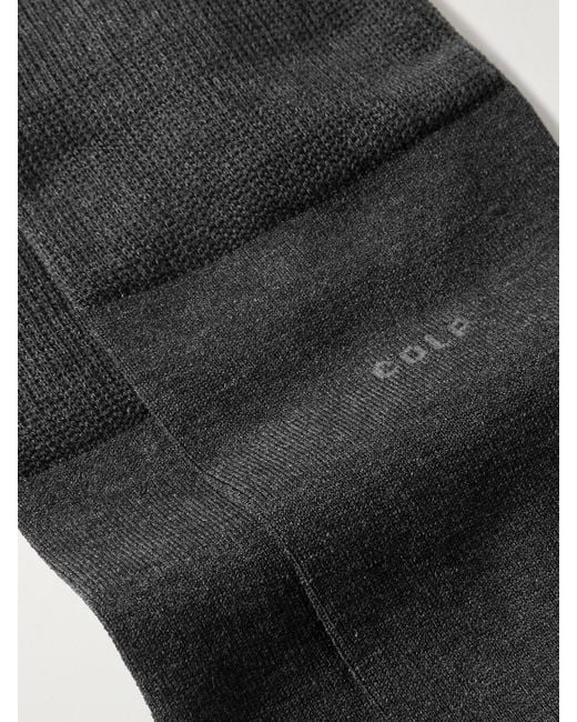 CDLP Black Set Of Six Intarsia Cotton-Blend Socks