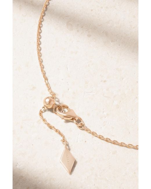 Garrard Natural Wings Rising Mini Icon 18-Karat Rose Diamond Necklace
