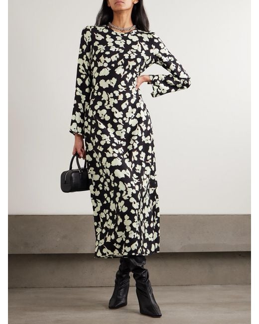 Proenza Schouler White Waverly Floral-Print Belted Jersey Maxi Dress