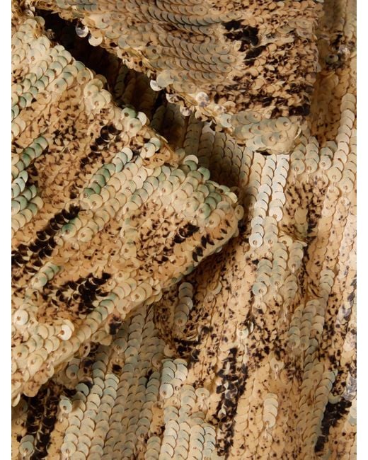 Manteau En Coton À Sequins Effet Serpent Dries Van Noten en coloris Natural