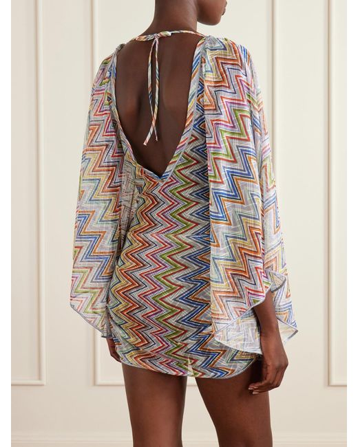 Missoni Natural Striped Crochet-Knit Cover-Up