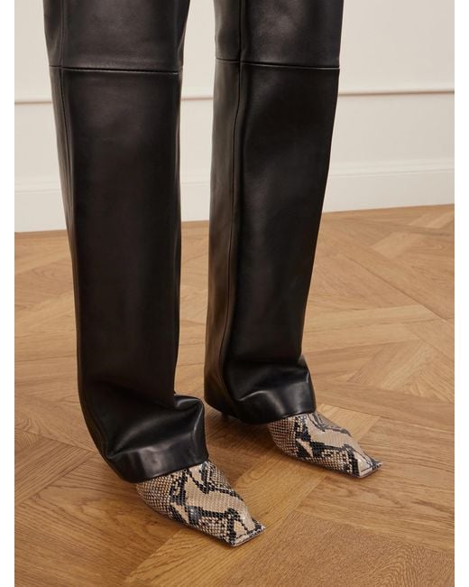 Khaite Natural Marlene Snake-Effect Leather Pumps