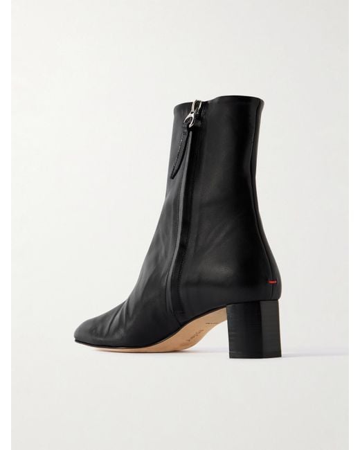Aeyde Black Millie Leather Ankle Boots