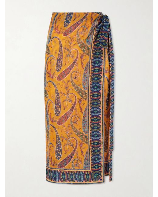 Etro Orange Printed Cotton Cover-Up