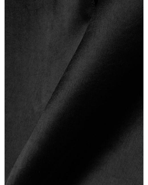 Peter Do Black Satin Wide-Leg Pants