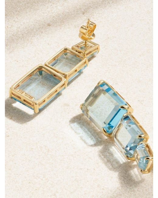 Mateo Natural Arithmetic Composition 14-Karat Topaz Earrings