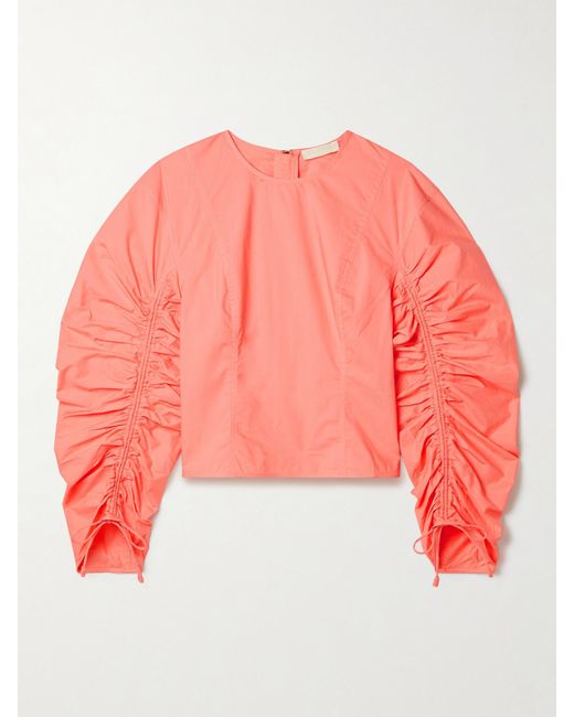 Haut En Popeline De Coton À Fronces Lorna Ulla Johnson en coloris Red