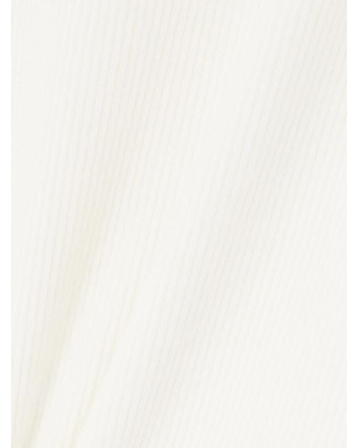 ÉTERNE White Tanktop Aus Geripptem Stretch-Jersey