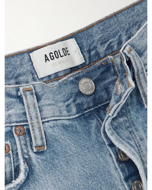 Agolde Blue Kelly High-Rise Straight-Leg Recycled Jeans