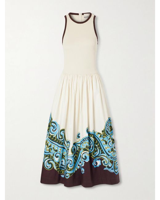 ALÉMAIS White Natalia Tank Organic Cotton-Poplin Midi Dress