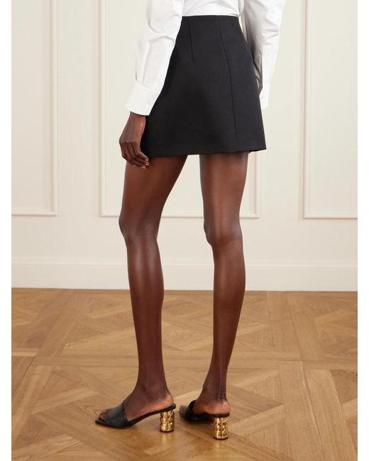 Givenchy Black Grain De Poudre Wool Mini Skirt