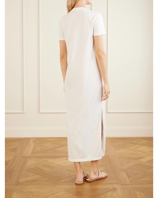 James Perse White Cotton-Blend Jersey Maxi Dress