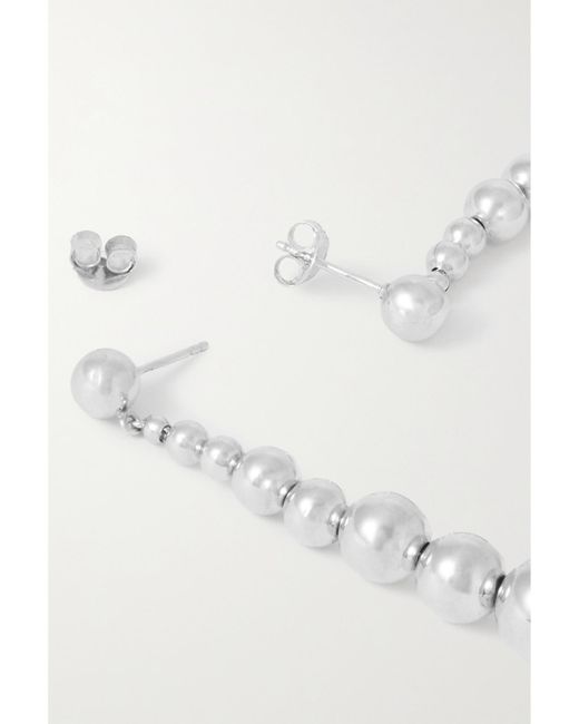 LIE STUDIO White The Josephine Ohrringe Aus