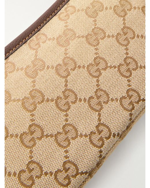 Gucci Natural Gossip Mini Leather-Trimmed Printed Coated-Canvas Shoulder Bag