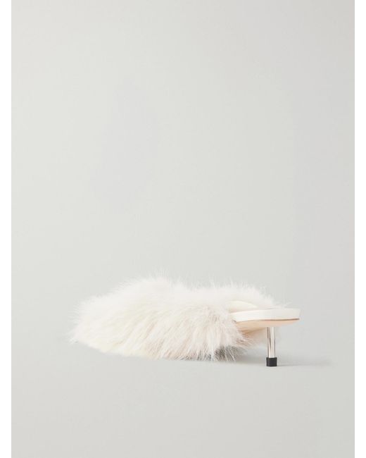 Simone Rocha Natural Plush Mules