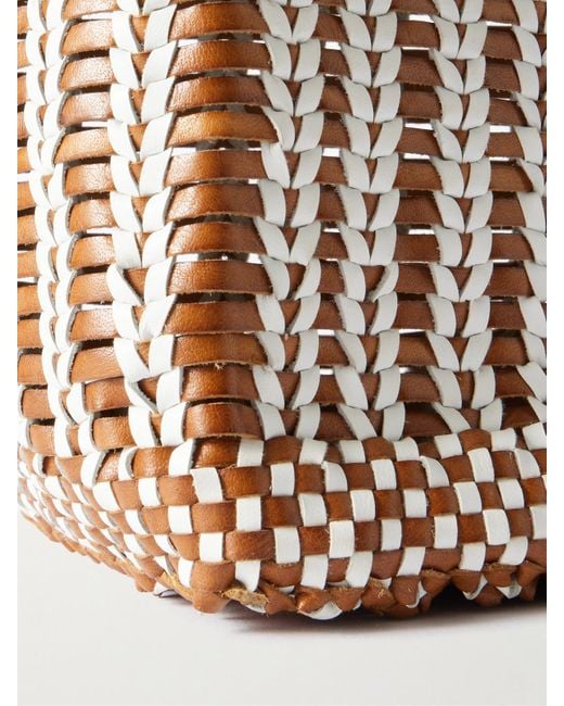 Dragon Diffusion White Bali Basket Tote Aus Geflochtenem Leder