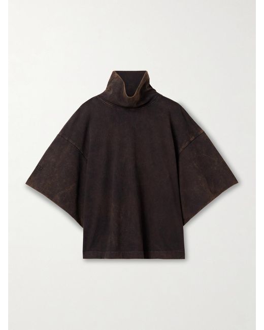 RÙADH Black The Orbital Organic Cotton-Jersey Turtleneck T-Shirt