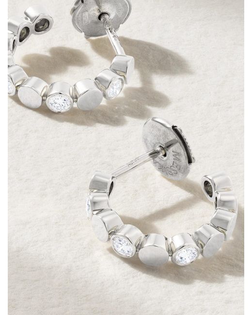 Boucles D'Oreilles En Or Blanc 18 Carats (750/1000) Et Diamants D-Vibes Mini Messika en coloris Natural