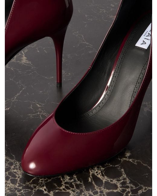 Alaïa Red 90 Patent-Leather Pumps