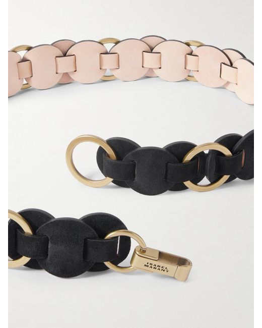 Ceinture En Daim Et En Métal Doré Lota Isabel Marant en coloris Black