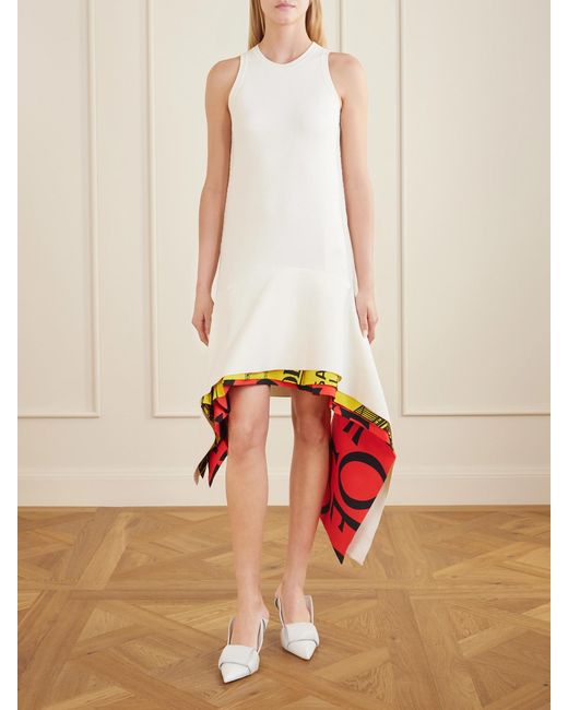 Loewe White Origami Leather Pumps