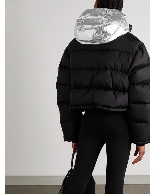Wardrobe NYC Black Net-A-Porter Hooded Quilted Padded Shell Down Jacket