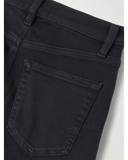 FRAME Blue Le Sleek High-Rise Straight-Leg Jeans