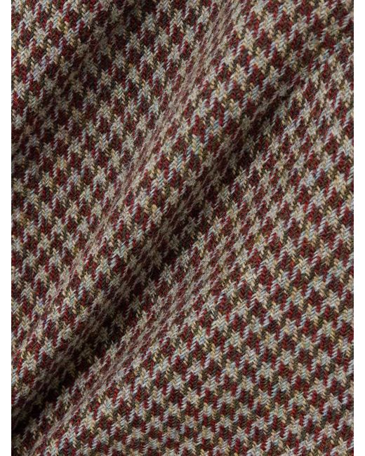 Giuliva Heritage Brown Laura Hose Mit Weitem Bein Aus Wolle Mit Hahnentrittmuster
