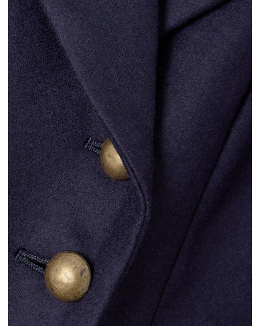 Fortela Blue Doppelreihiger Blazer Aus Wollfilz