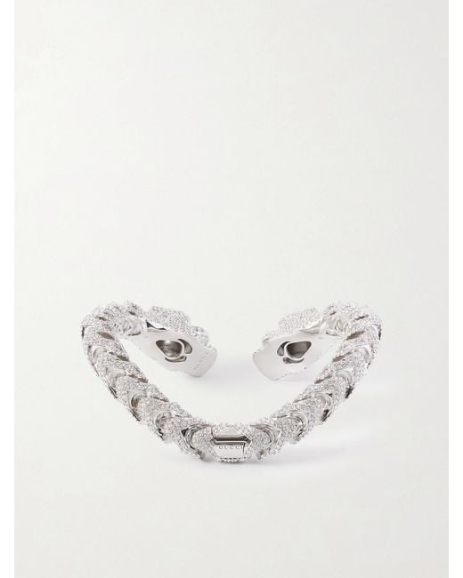 Gucci White Dionysus-Tone And Crystal Cuff