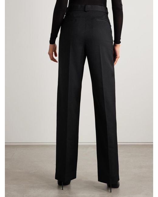 Wardrobe NYC Black Wool-Twill Straight-Leg Pants