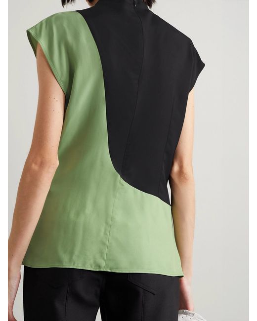 Gauchère Black Taos Two-Tone Twill Top