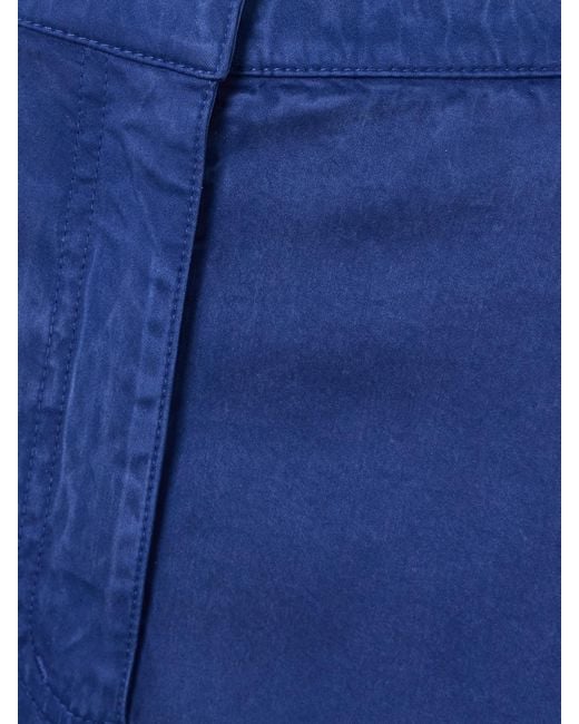 Tibi Blue Sid Tencel Lyocell-Blend Wide-Leg Pants