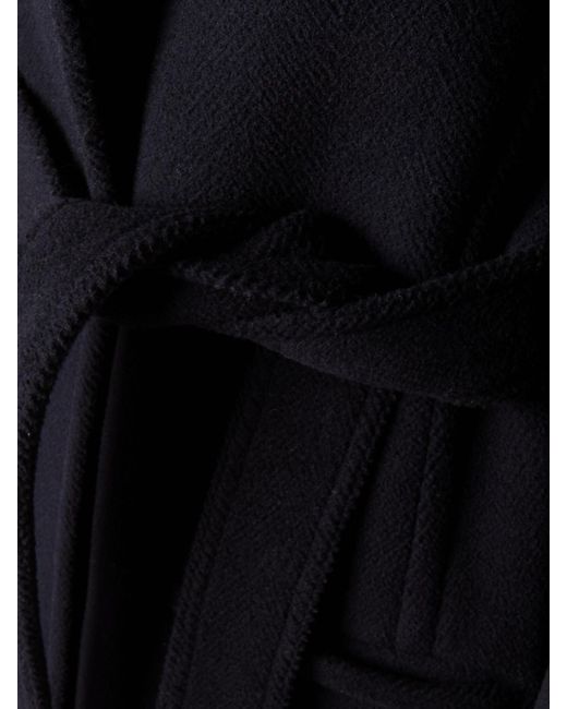 Alaïa Black Belted Wool Coat