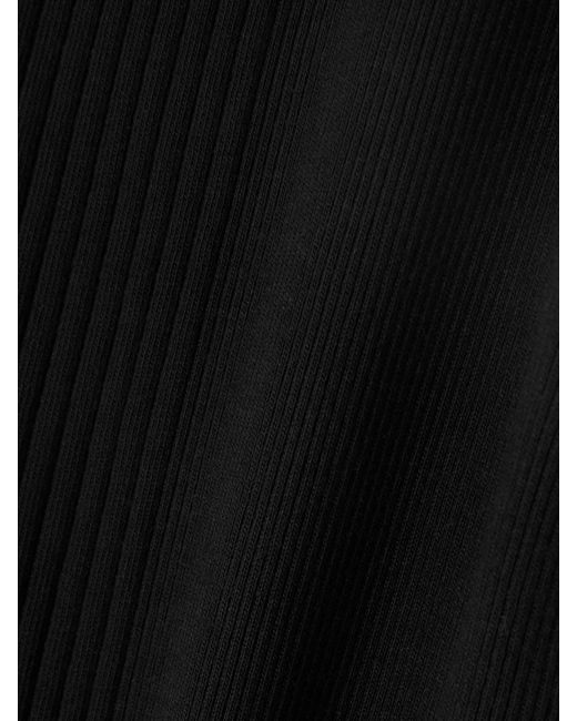 Robe Midi En Coton Côtelé À Ornement Jean Paul Gaultier en coloris Black