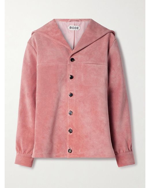 Bode Pink Mariner Jacke Aus Veloursleder