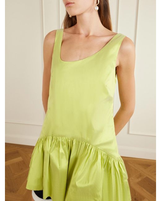 Simone Rocha Yellow Taffeta Peplum Top