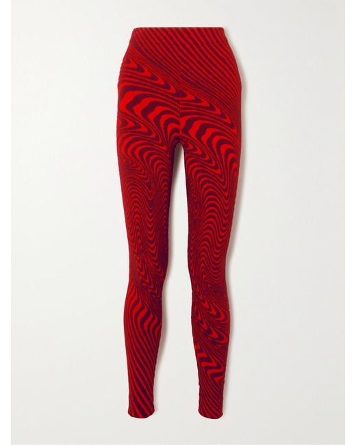 Aztech Mountain Red Ed Curtis Jacquard-Knit Leggings