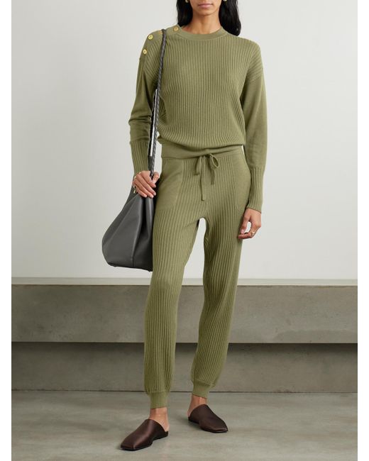 Eres Green Savoureux Wool And Cashmere-Blend Sweater