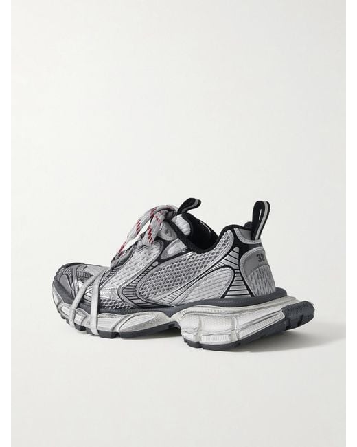 Balenciaga Gray 3Xl Mesh And Rubber Sneakers