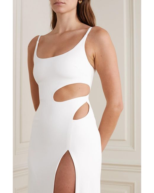 Et Ochs White Rowena Cutout Cady Gown