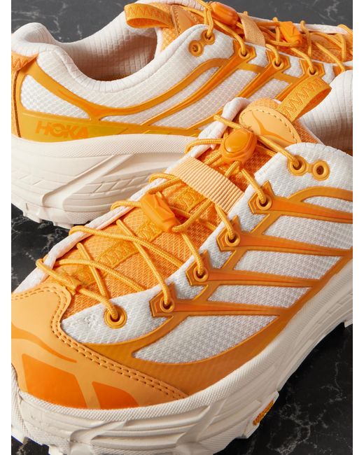 Hoka One One Gray Mafate Three2 Sneakers Aus Mesh Mit Gummibesätzen