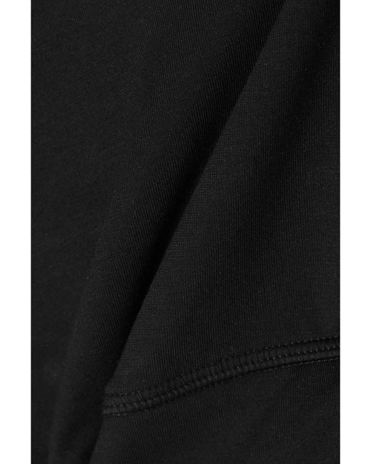 CDLP Black Net Sustain Cropped Stretch-Tencel Lyocell Top
